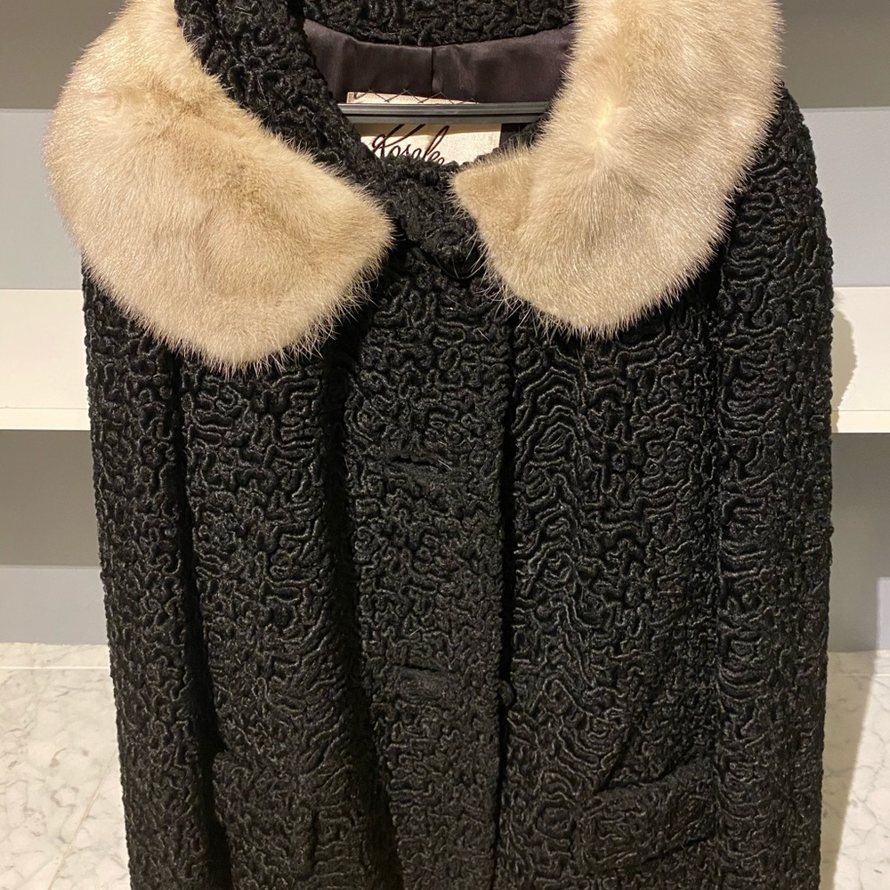 Vintage 1960’s Persian Lamb Jacket w/Mink Collar